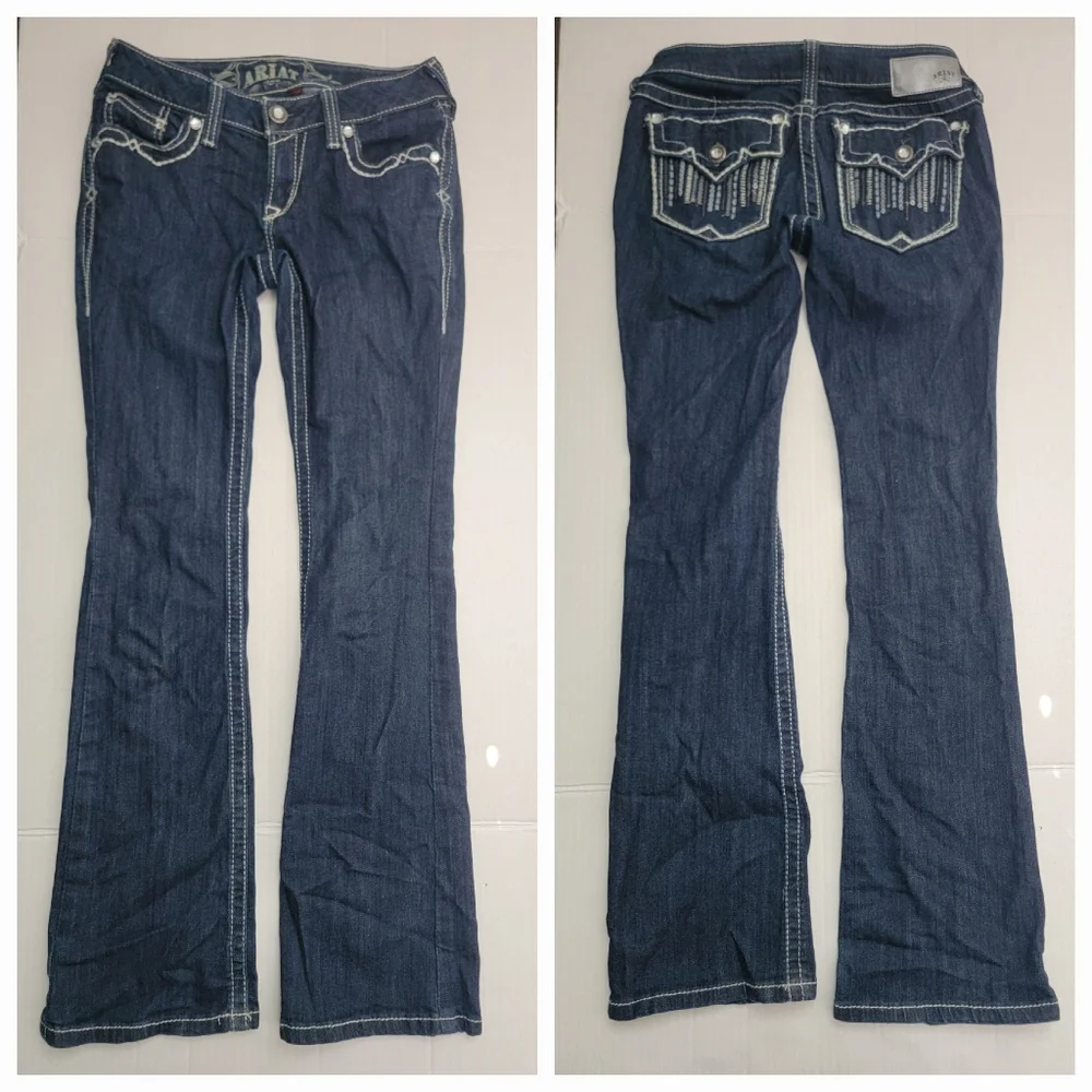Ariat Ruby Jeans Sz 27 Boot Cut Low Rise Embellished Ridding Stretch